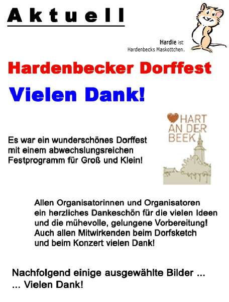 Dorffest Hardenbeck – Vielen Dank!