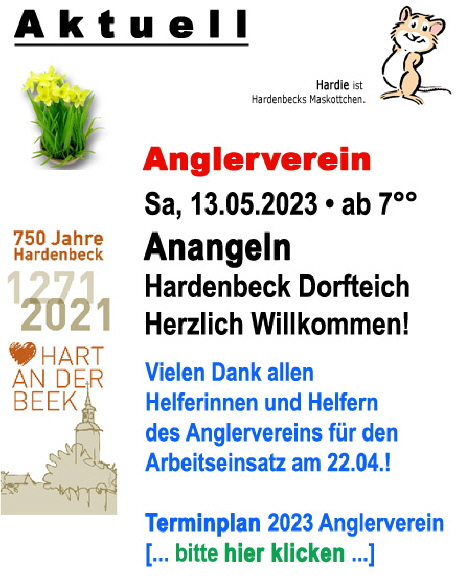 Anangeln am Dorfteich in Hardenbeck – Herzlich Willkommen!